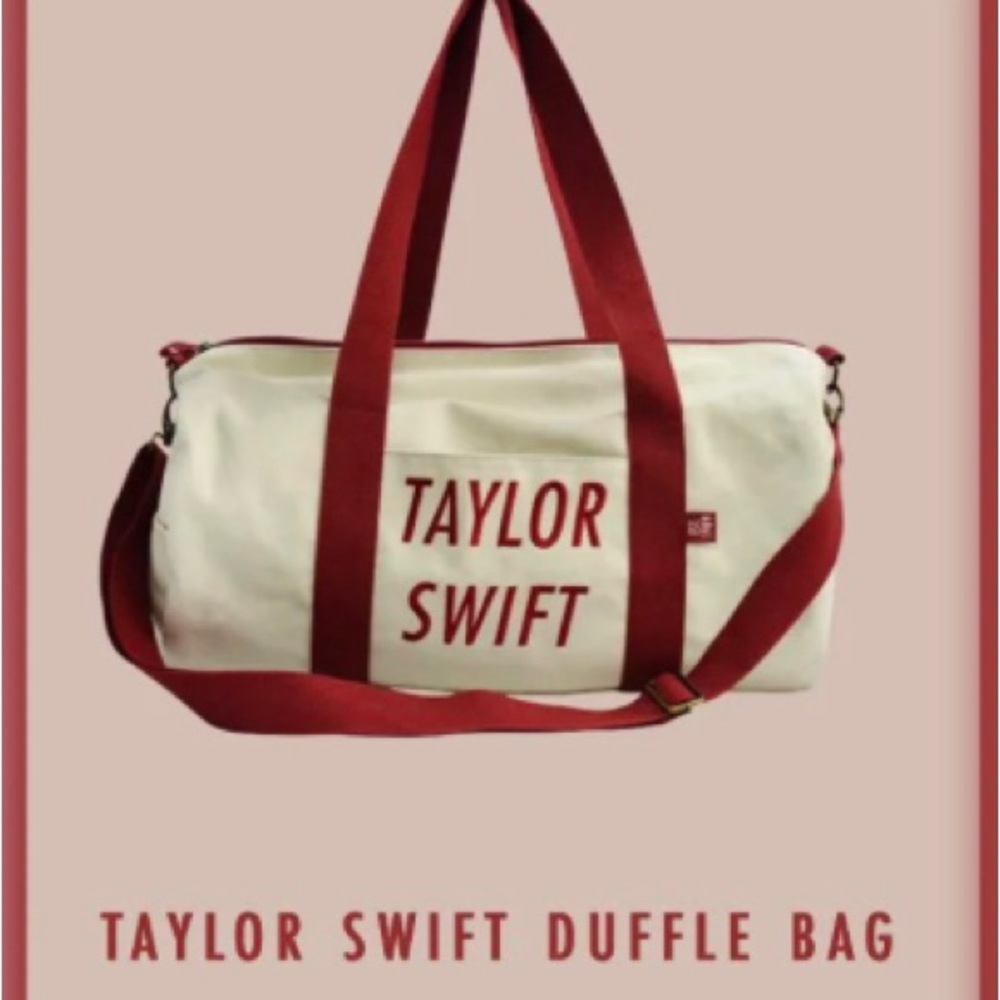 NWT Taylor Swift RED TV Era Canvas Duffle Bag New Cream Stitch Merch
